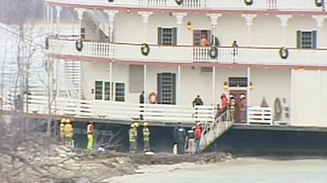 Trapped showboat passengers escorted to safety