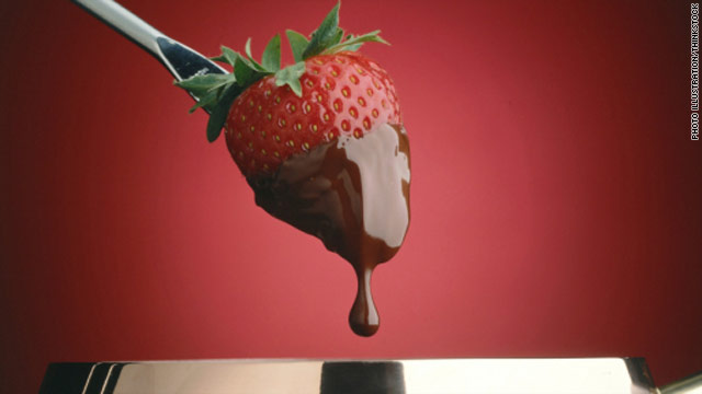 What's inside chocolate, strawberries