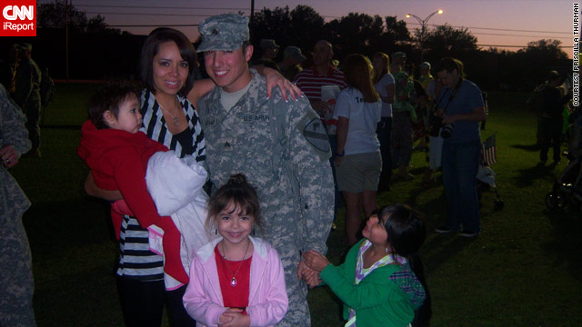 Priscilla Thurman, with her husband, Sgt. Shawn Thurman, and kids, says she's concerned about his upcoming deployment.
