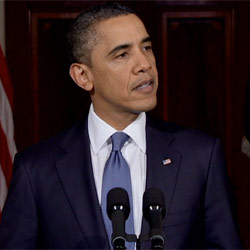 Obama calls for international response to Libyan violence