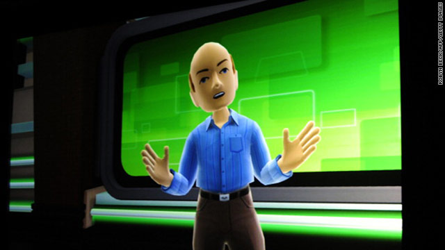 The speech by Microsoft CEO Steve Ballmer featured a look at his avatar created by Kinect's cameras.