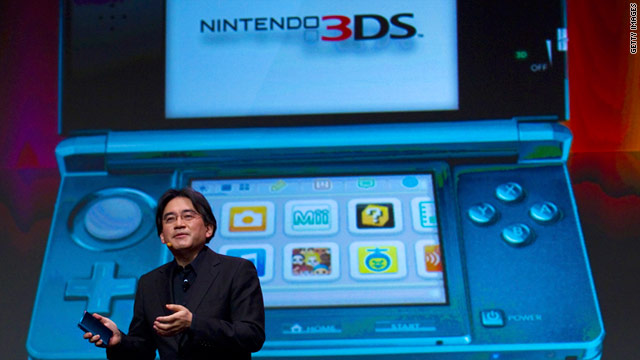 Nintendo President Satoru Iwata speaks as he unveils a Nintendo