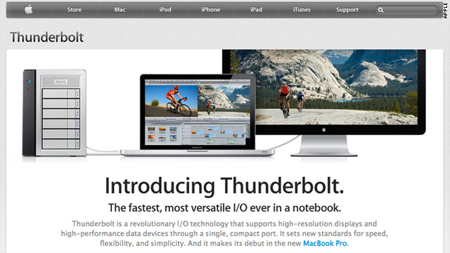 Apple's new speedy interconnect protocol Thunderbolt will be added to the company's line of Macs.