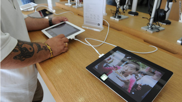 Apple is rumored to be working on a high-def update to the iPad 2, which is shown here.