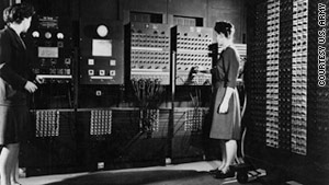 Jean Jennings Bartik and Frances Bilas Spence prepared to unveil ENIAC in 1946.