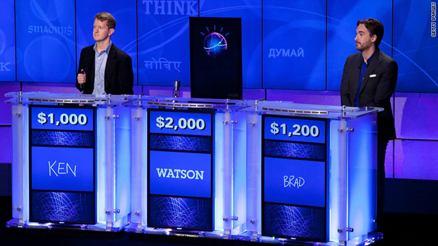 Computer finishes off human opponents on 'Jeopardy!'