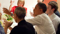 Photo of  Obama with Jobs, Zuckerberg