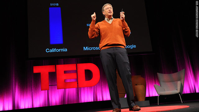 Like Bill Gates, you too may be able to speak at TED if you have an interesting topic.
