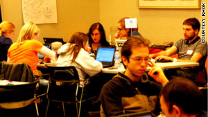 Hackers at a Random Hacks of Kindness gathering in December 2010 in Chicago.