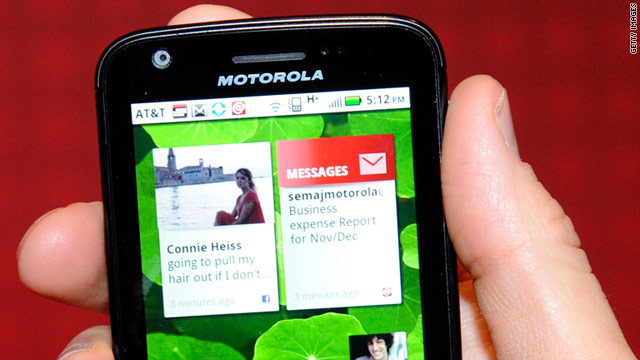 Motorola's Atrix 4G is among the upcoming Android phones for AT&T that will have the Mobile Hotspot feature.