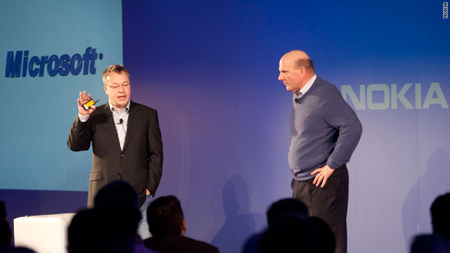 Nokia CEO Stephen Elop, left, and Microsoft CEO Steve Ballmer will formally announce a partnership on Friday.