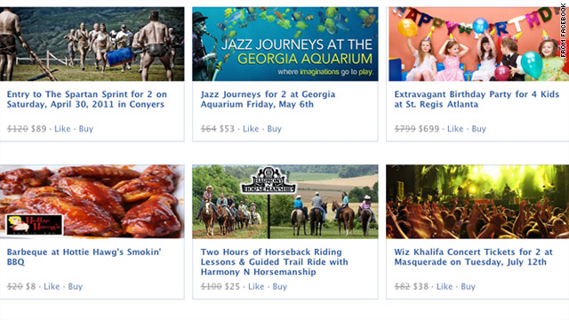 Facebook Deals, a Groupon competitor, launched on Tuesday in five pilot cities.