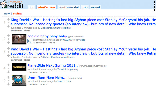 Digg this: Reddit serves up a billion pages a month - CNN.com