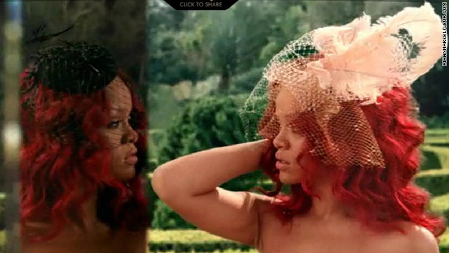 Rihanna's online video, a promotion for her perfume brand, uses recording tech to scroll forward or backward.
