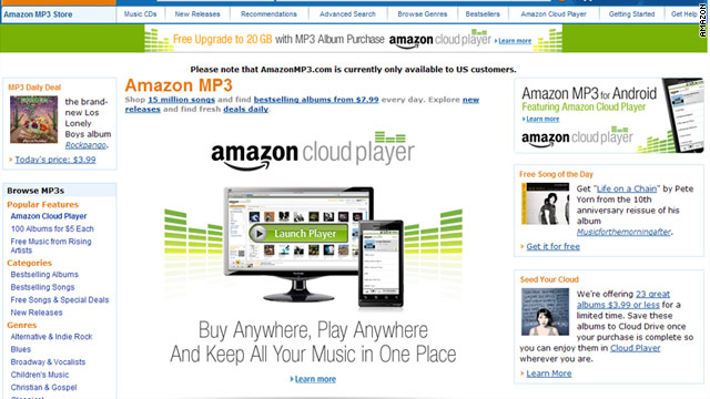 Amazon has launched it's Cloud Player that lets anyone upload their music and play them via web or Android.
