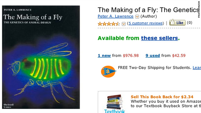 An independent seller apparently listed the book "The Making of a Fly" for more than $23 million last week.