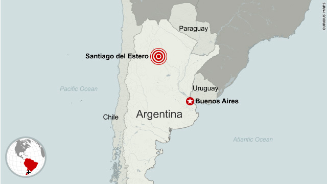 Strong quake rattles Argentina