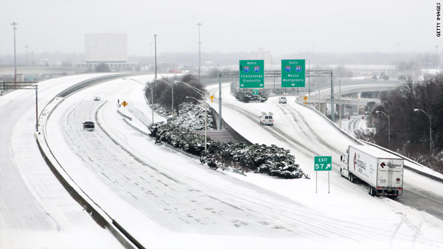 Travel affected as winter storm rolls across the South