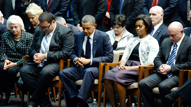 Obama headlines memorial for victims of Saturday's shooting