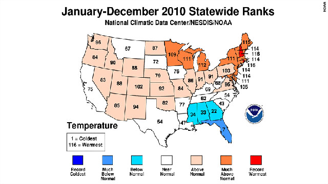 NOAA: 2010 ties 2005 as warmest year on record NOAA: 2010 ties 2005 as warmest year on record