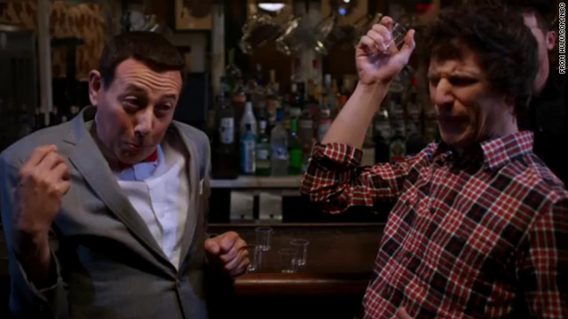 This is what happens when Pee-Wee and Andy Samberg drink