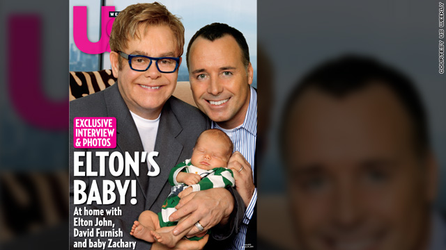 Elton John shows off baby Zachary