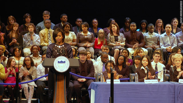 Mrs. Obama urges students to study abroad