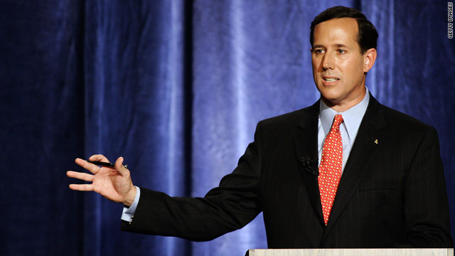 Santorum takes aim at Daniels