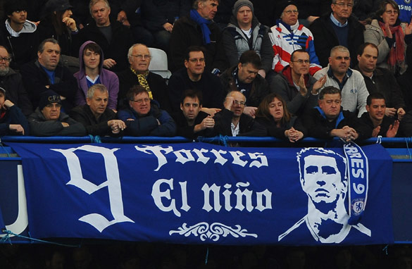 Chelsea fans were eager to see their new number nine in action, but it was the fans of his former club who were left smiling.