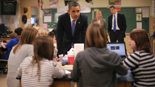 POTUS touts education and takes questions