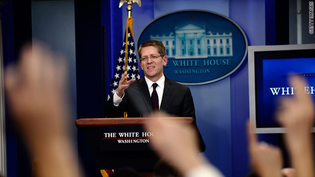 Carney sounds like Gibbs on first day as White House spokesman