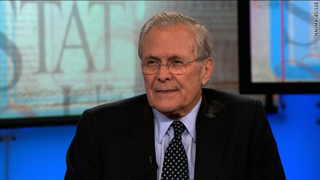 Rumsfeld criticizes Obama, says he's 'proud of America'