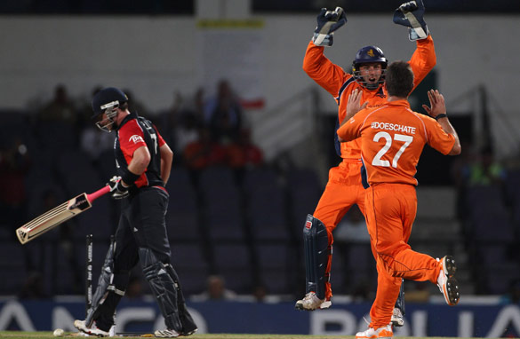 The Netherlands tested England before losing their opening match of the 2011 Cricket World Cup. (Getty Images)