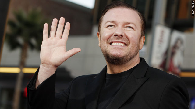 Gervais writes Oscars jokes for Franco and Hathaway