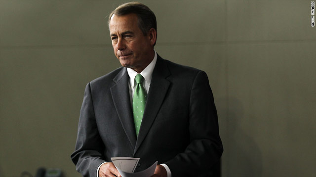 Boehner rejects four week government funding bill