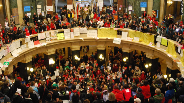 Polls: More support for unions in Wisconsin labor battle