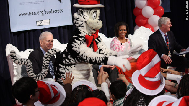 Michelle Obama: happy birthday Dr. Seuss!