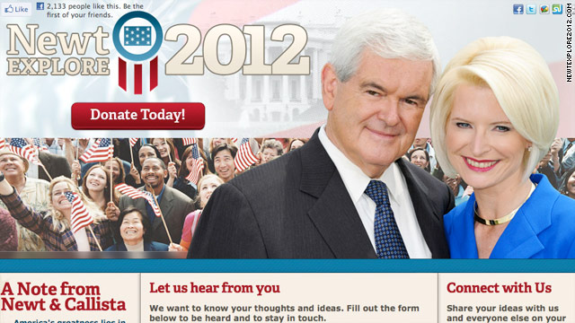 Gingrich site falls prey to web trick