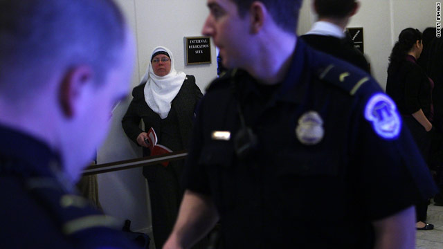 Who's testifying at the Muslim radicalization hearings