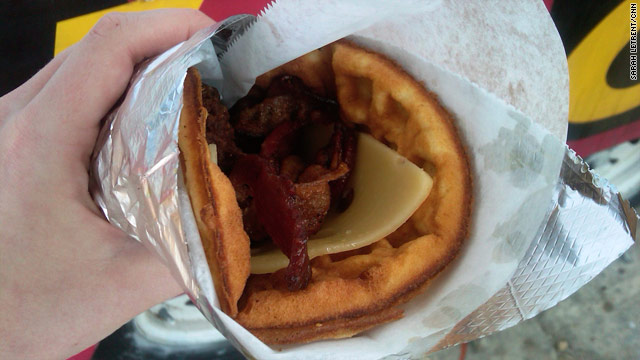 Box lunch: Chicken and waffles ice cream and food celebrities