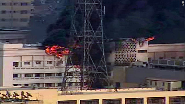 Egyptian Interior Ministry burning