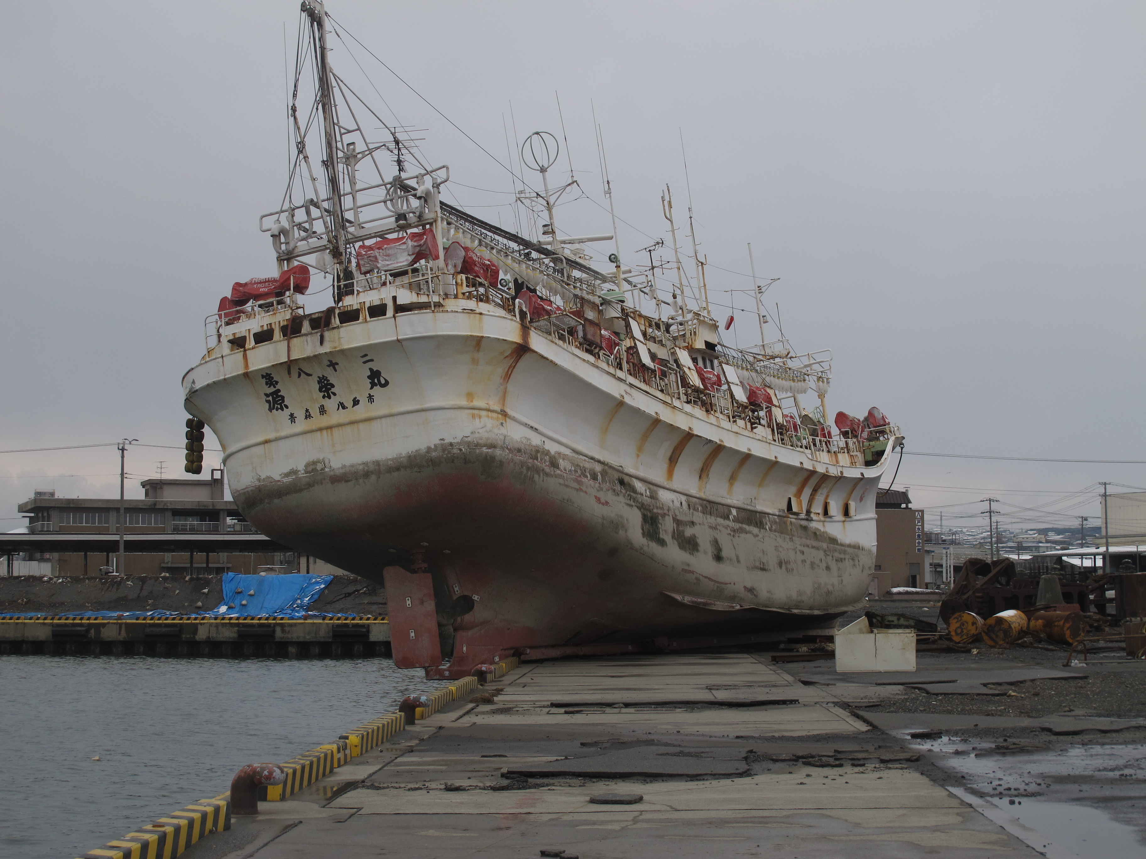 Back|Story Photo op: Huge ships washed ashore in Japan