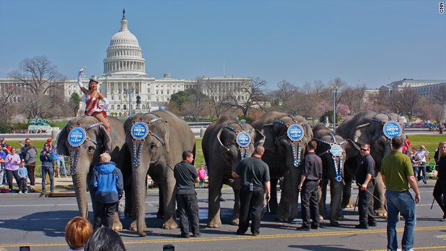 Elephants and donkeys stroll across Capitol Hill