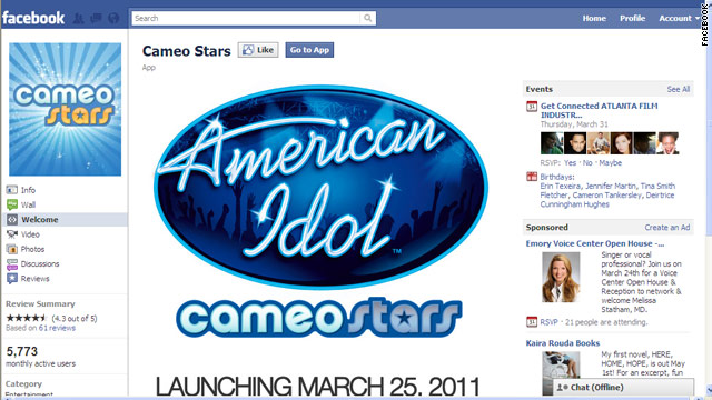 'Idol' greetings from Facebook