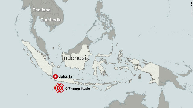6.7 magnitude quake strikes off Indonesia's coast