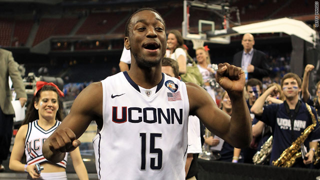 kemba walker hat. Kemba Walker celebrates