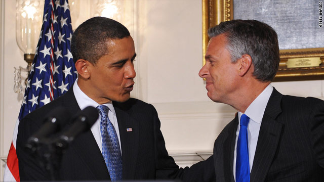 Huntsman caught calling Obama a 'remarkable leader'