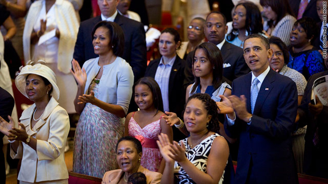 President and first family attend Easter services