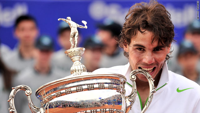 Rafael Nadal gets his teeth into his sixth Barcelona Open crown.