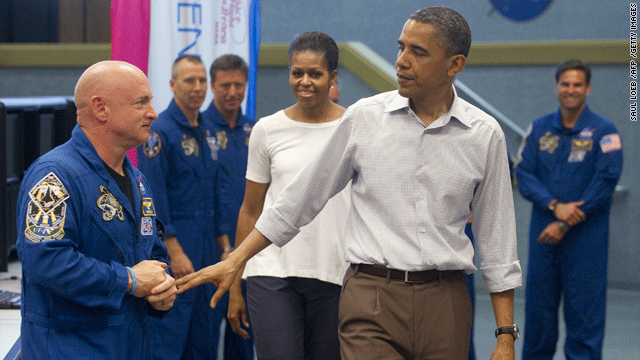 Scrubbed launch doesn't deter Obama visit